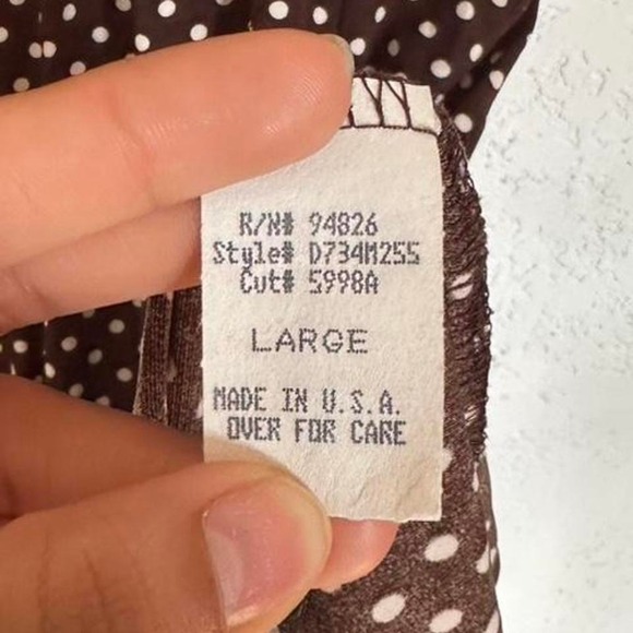 Y2K Vintage Polka Dots Midi Coquette Boho Fairy Dress Size Large - Picture 4 of 4